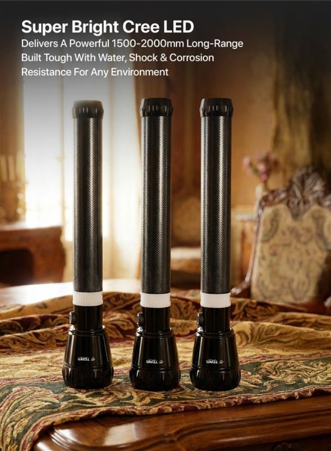 Team Rechargeable LED Flashlight – Ultra Long Range 1500–2000m | Heavy‑Duty Aluminum Torch | Water, Shock & Corrosion Resistant | High‑Power Outdoor Searchlight for Camping, Security & Emergencies - Image 4